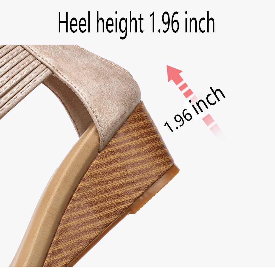 Keilsandalen für Damen, elegant, lässig, für den Sommer, süß, bequem, mit Keilabsatz, Strandsandale
