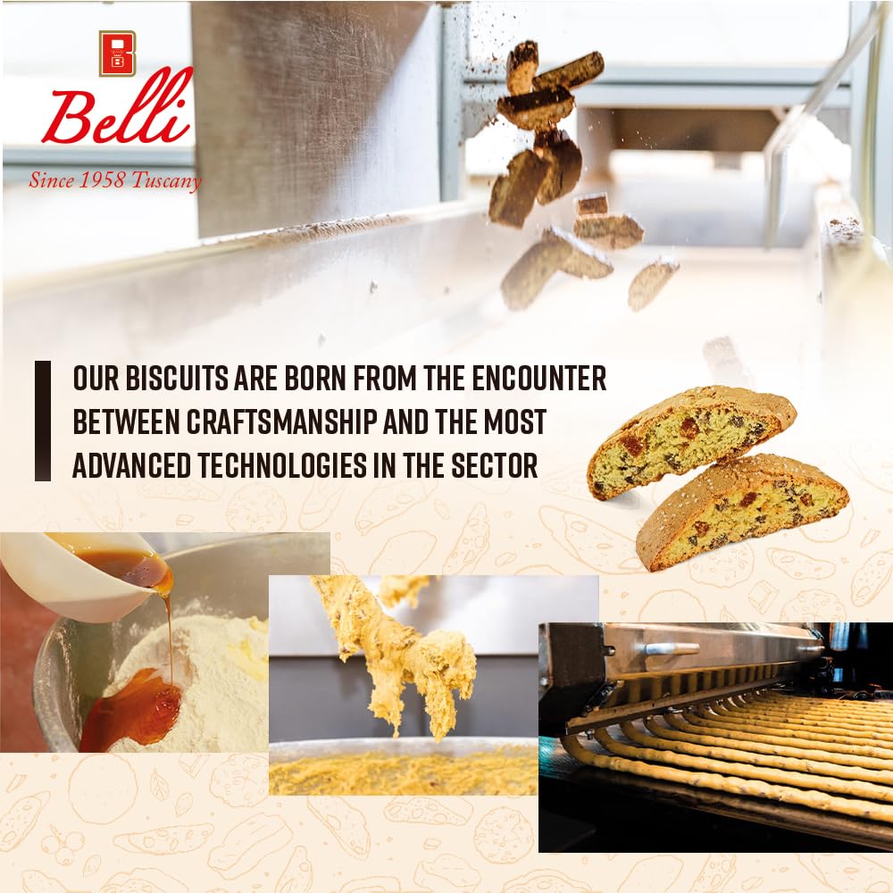 Italian Almond Biscotti | Made in Tuscany, Italy | Belli Traditional Semi Soft Biscuits