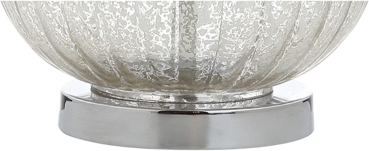 JONATHAN Y JYL4015A Judith 21" Quecksilberglas-LED-Tischlampe, moderne Übergangs-Nachttischlampe für Schlafzimmer, Wohnzimmer, Büro, College, Bücherregal, LED-Glühbirne enthalten, Quecksilbersilber