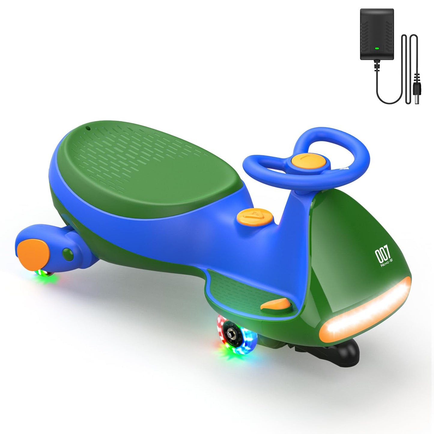 12V N7 Pro Electric Wiggle Car – Pedal-Powered Fun for Kids, Lights & Bluetooth Ride-On (by Fanttik)
