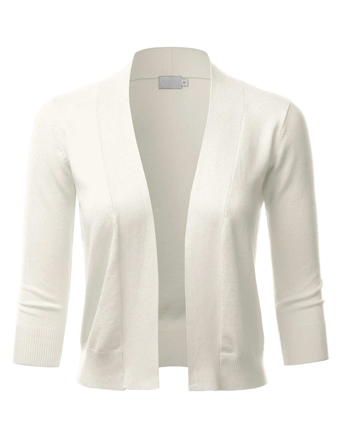 LALABEE Damen-Bolero, klassisch, 3/4-Ärmel, vorne offen, kurz, Cardigan, Shrugs für Kleider (S~XXL)