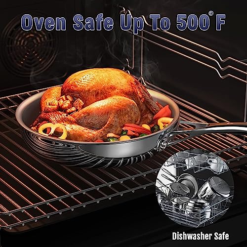 Cooks Standard 10-Piece Stainless Steel Cookware Set – Multi-Ply Clad Pots & Pans with Stay-Cool Handles