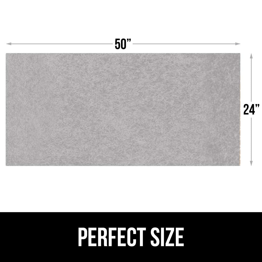 Gorilla Grip LeakGuard, nicht klebende Unterspülmatte für Küchenschränke, 24 x 40, wasserdichte, schnell trocknende Regaleinlage, langlebige, saugfähige Filzmatten für Badezimmerwaschbecken, Schränke, Kommoden, Damast, Taupe-Creme