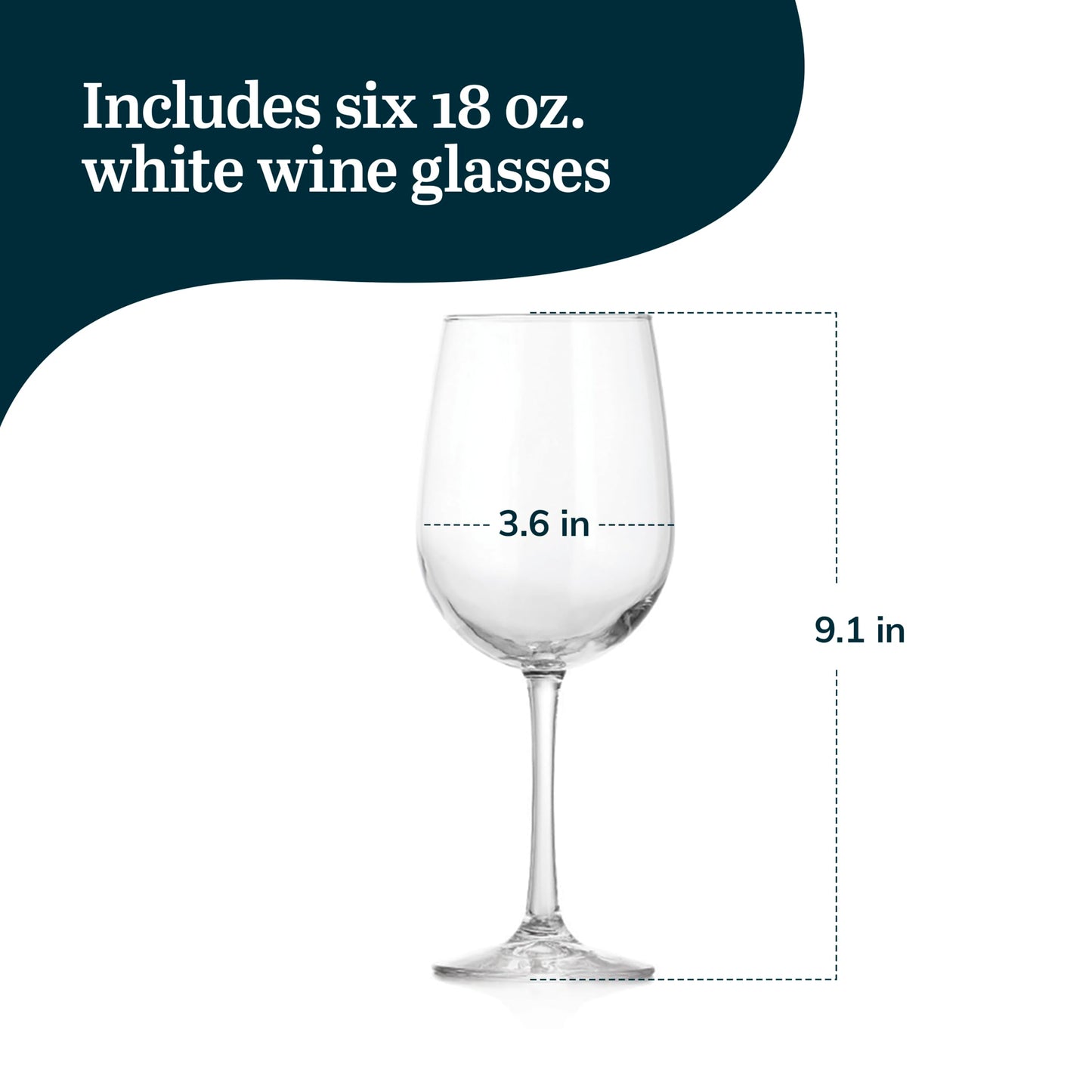 Libbey Vina Red Balloon Wine Glasses, 18.25 Oz Elegant Large Red Wine Glasses Set of 6, Long Stem Glass Wine Glasses for Weddings, Birthdays, and More
