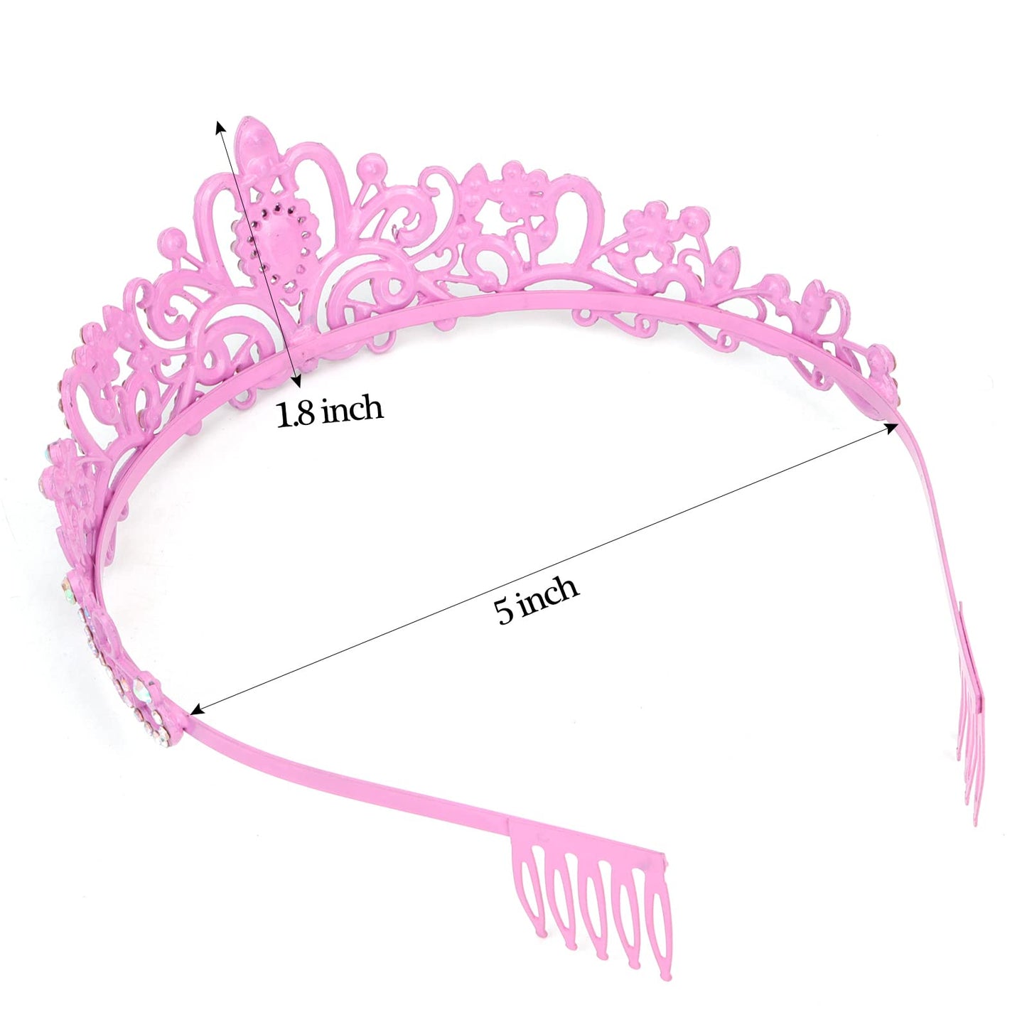 COCIDE Tiara Crystal Crowns Princess Rhinestone Crown with Combs Bride Headbands Bridal Wedding Prom Birthday Party Hair Accessories Jewelry for Women Girls (Silver)