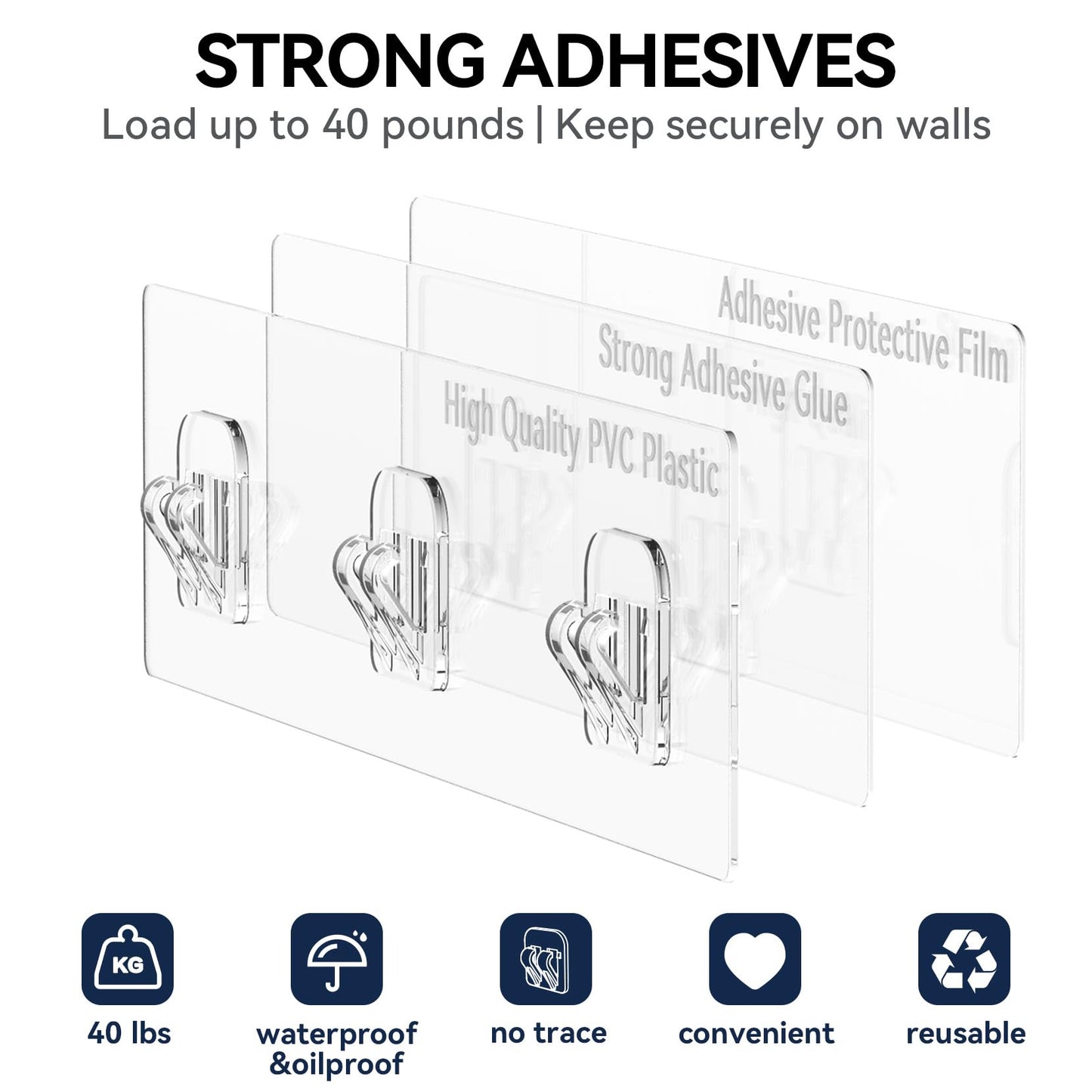 YASONIC Shower Caddy 6 Pack Rustproof shower Organizer, Large Capacity Shower Shelves for inside shower, Bathroom Organizers and Storage with Soap Holder and 12 Hooks, Adhesive Shower storage, Black