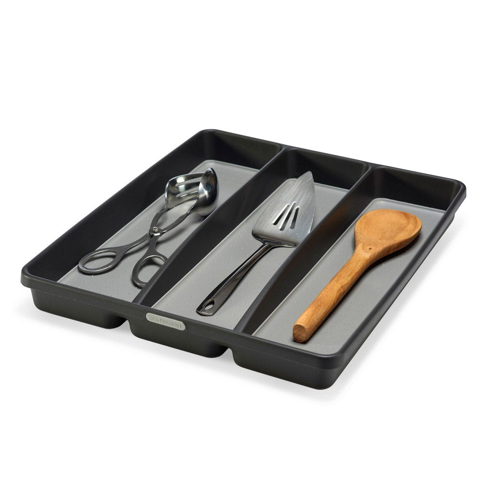 madesmart Klassische große Utensilienablage mit weichem Griff, rutschfeste Küchenschublade, Mehrzweck-Organisation für den Haushalt, BPA-frei, Granit