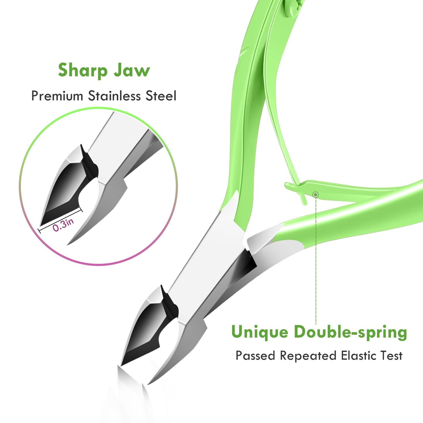 3-Piece Rainbow Cuticle Care Kit – Precision Trimmer, Dual-Head Pusher & Scraper | Surgical-Grade Stainless Steel