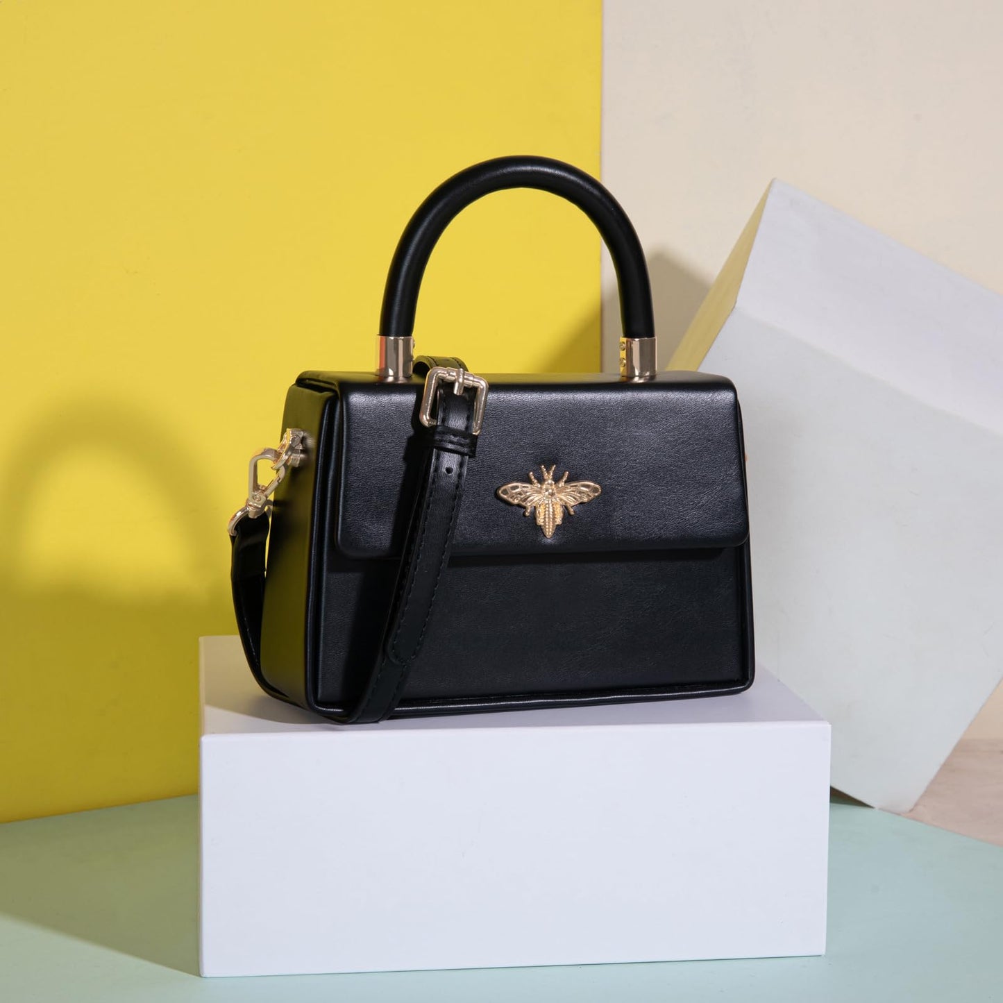 Milan Chiva Kleine Geldbörse mit Henkel für Damen, Mini-Umhängetasche, elegante quadratische Tasche