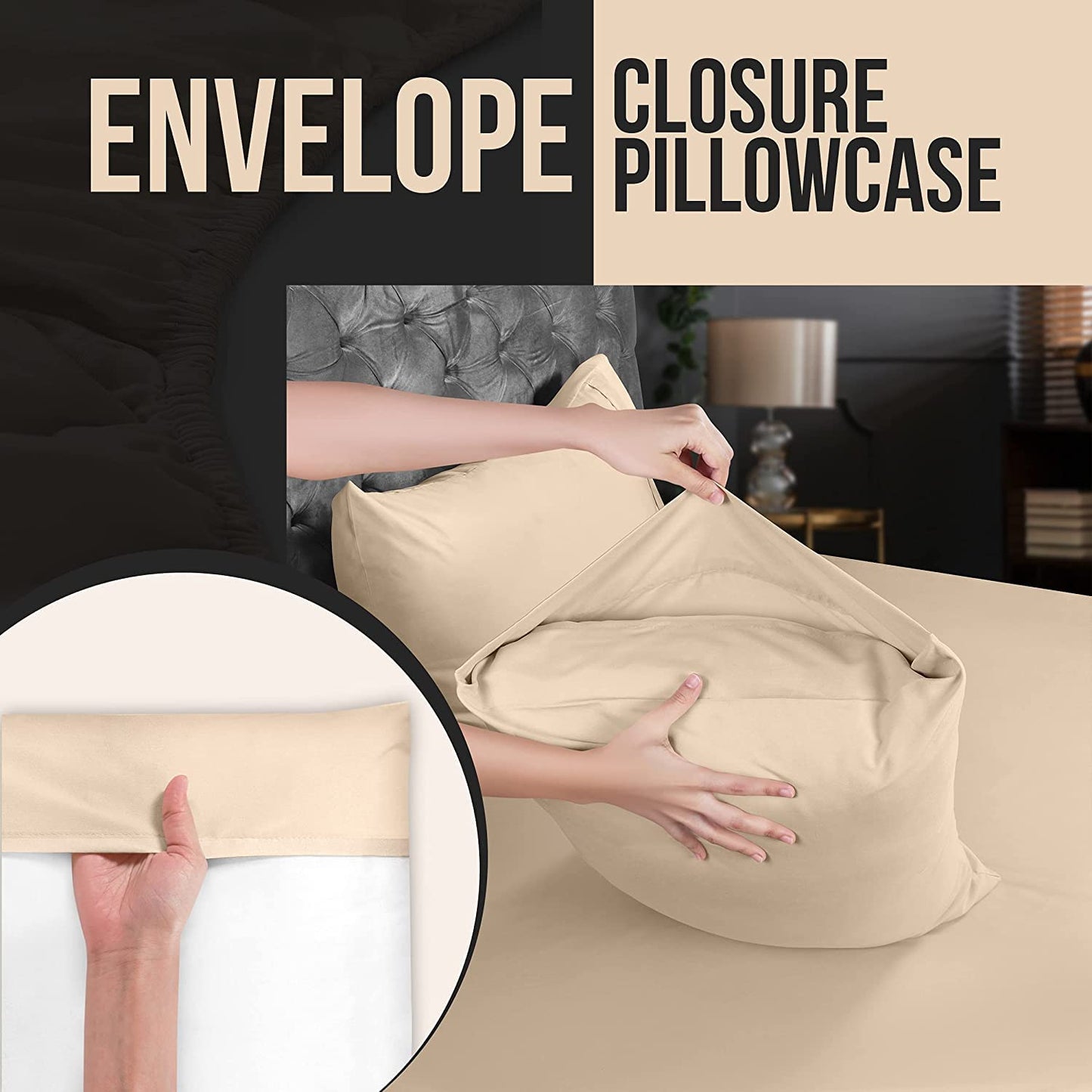 Utopia Bedding Pillow Cases - Envelope Closure - Soft Brushed Microfiber Fabric - Shrinkage and Fade Resistant Pillow