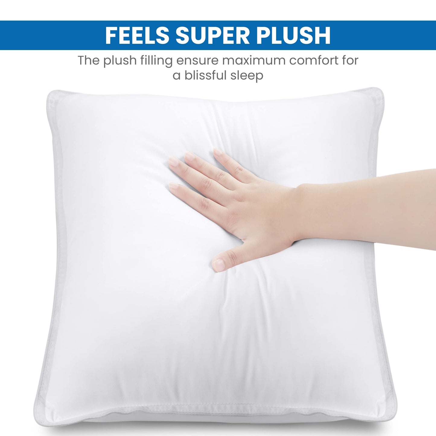 Utopia Bedding Bettkissen zum Schlafen (weiß), Queen Size, 2er-Set, Hotelkissen, Kühlkissen für Seiten-, Rücken- oder Bauchschläfer