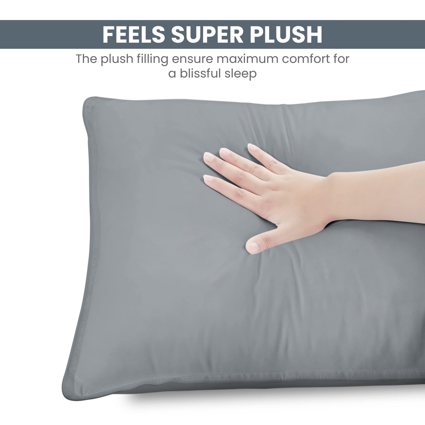 Utopia Bedding Bettkissen zum Schlafen (weiß), Queen Size, 2er-Set, Hotelkissen, Kühlkissen für Seiten-, Rücken- oder Bauchschläfer