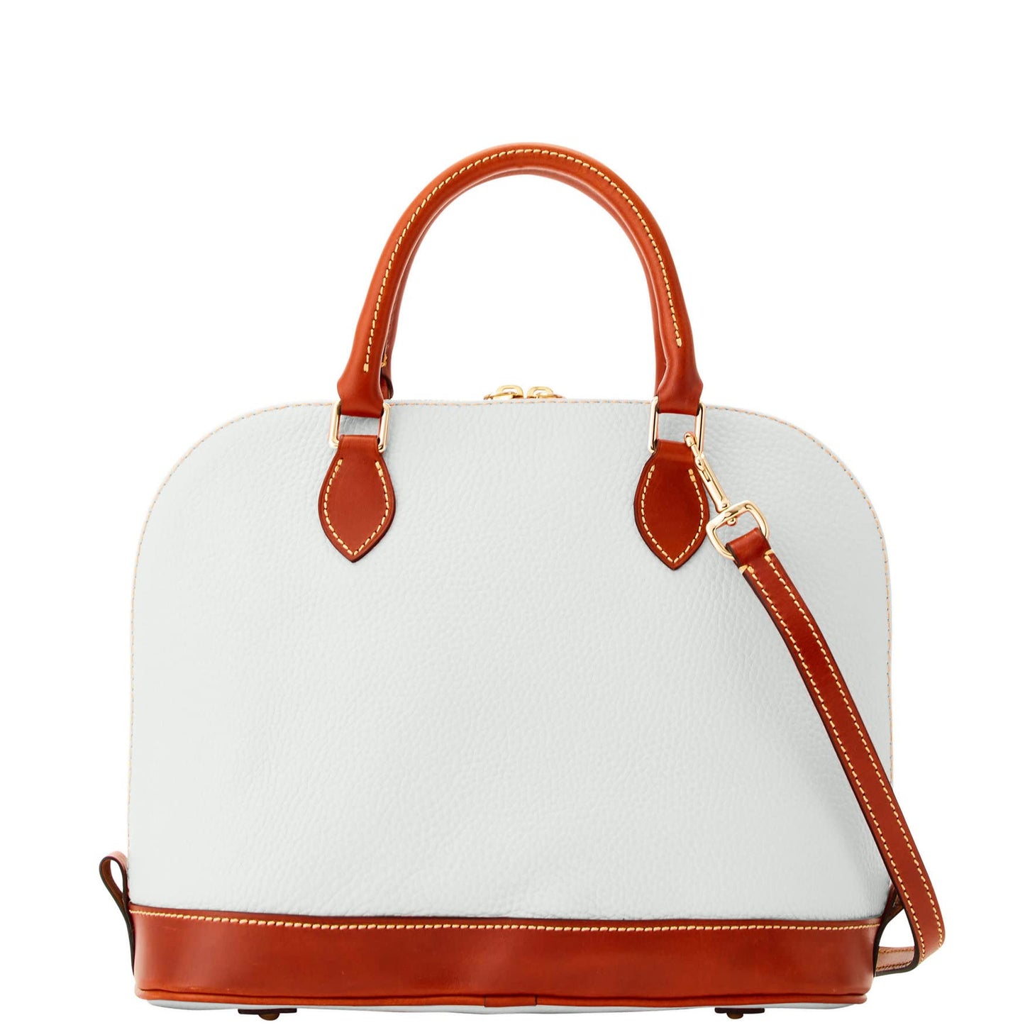 Dooney & Bourke Women's Zip Zip Satchel in Pebble Grain Leather, Large Handbag with Adjustable & Detachable Shoulder Strap