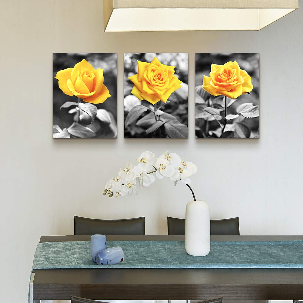 TTHYUEWS Canvas Wall Art for bar kitchen Living Room Office Bathroom home decoration Board Black and white Beach scenery golden Pineapple pictures Artwork restaurant Wall Decor Ready to Hang