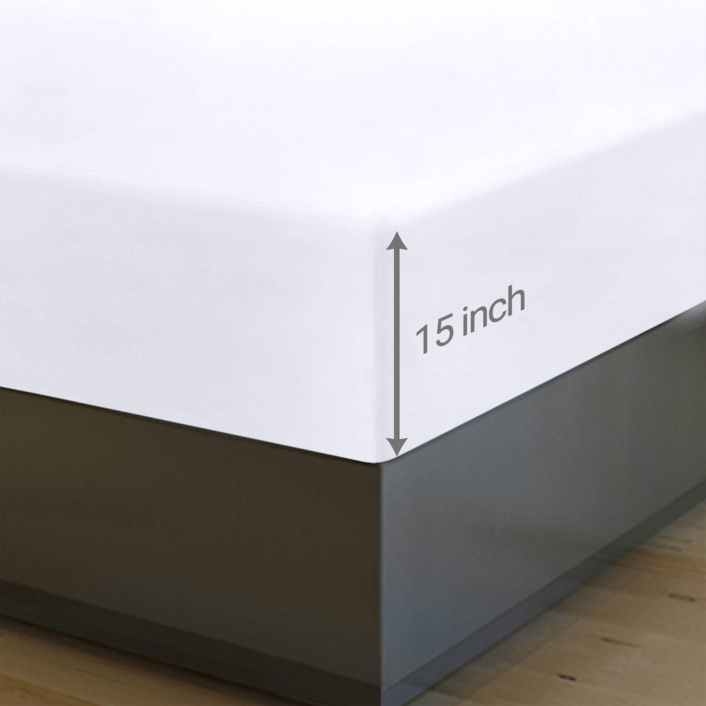 Utopia Bedding Spannbettlaken für Queensize-Betten – Großpackung mit 6 Spannbettlaken – weiche gebürstete Mikrofaser – tiefe Taschen – schrumpft und verblasst nicht – pflegeleicht (grau)