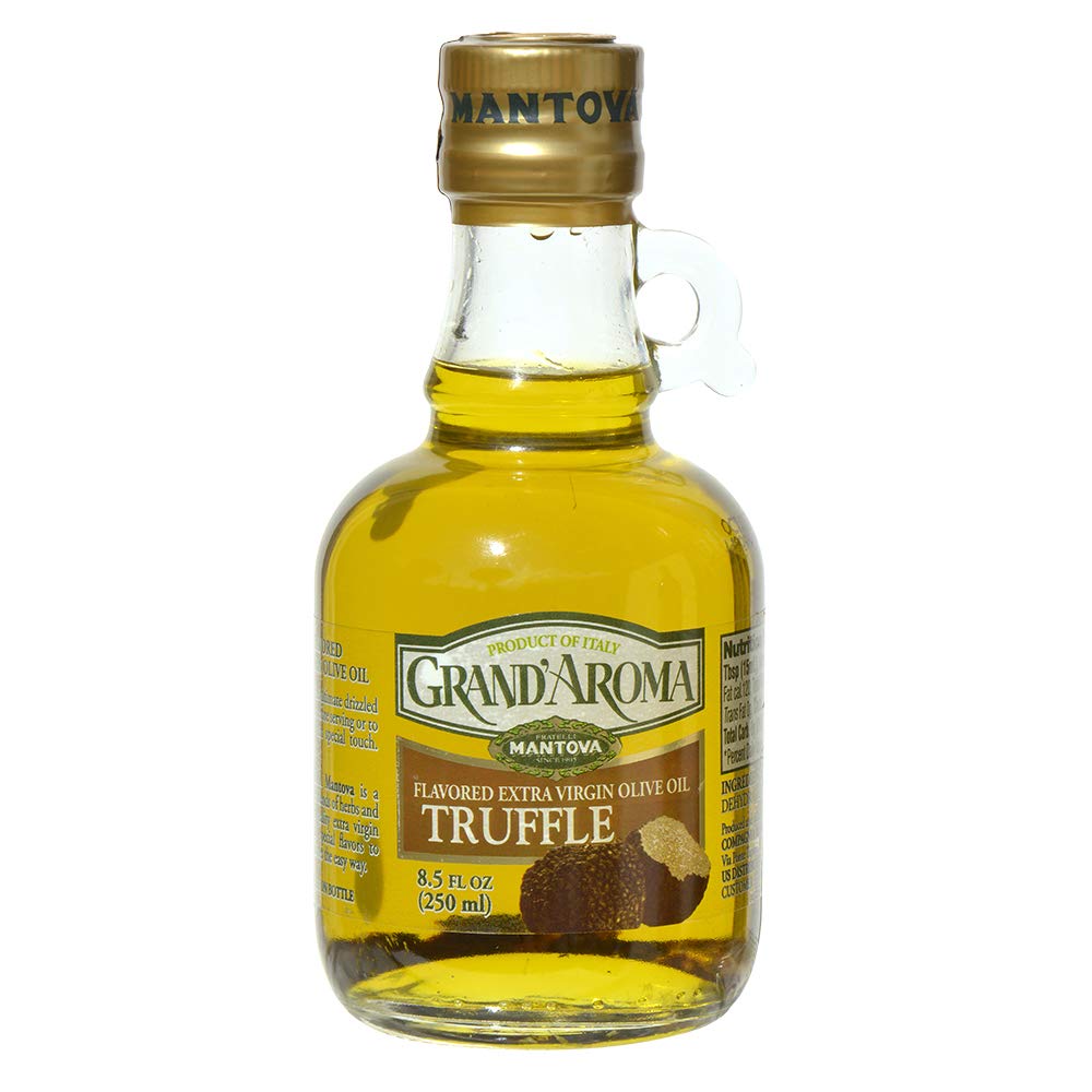 Mantova Grand’Aroma Flavored Extra Virgin Olive Oils, Variety Gift Set, made in Italy, cold-pressed, 100% natural, heart-healthy, for grilling, barbequing, smoking, and cooking, 8.5 oz