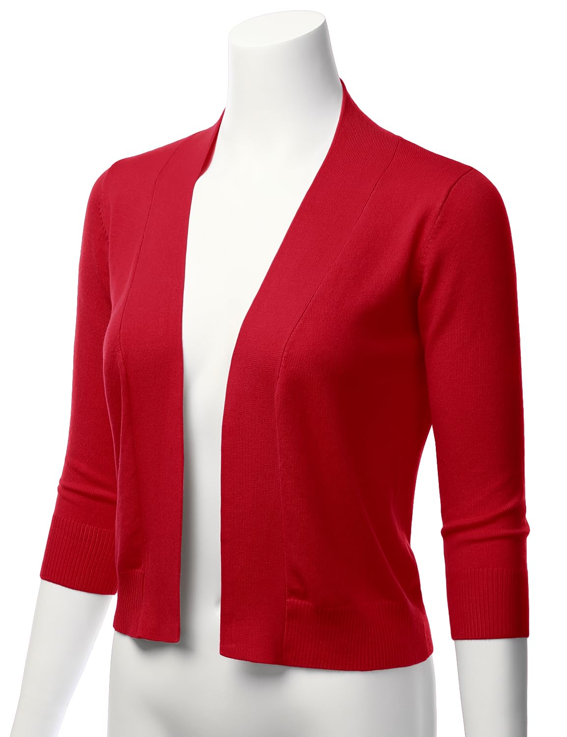 LALABEE Damen-Bolero, klassisch, 3/4-Ärmel, vorne offen, kurz, Cardigan, Shrugs für Kleider (S~XXL)