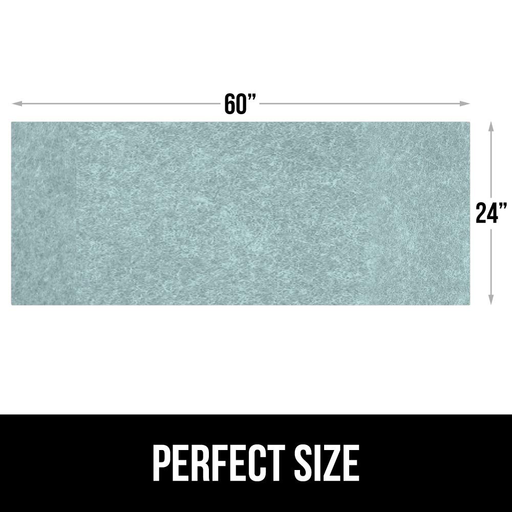 Gorilla Grip LeakGuard, nicht klebende Unterspülmatte für Küchenschränke, 24 x 40, wasserdichte, schnell trocknende Regaleinlage, langlebige, saugfähige Filzmatten für Badezimmerwaschbecken, Schränke, Kommoden, Damast, Taupe-Creme