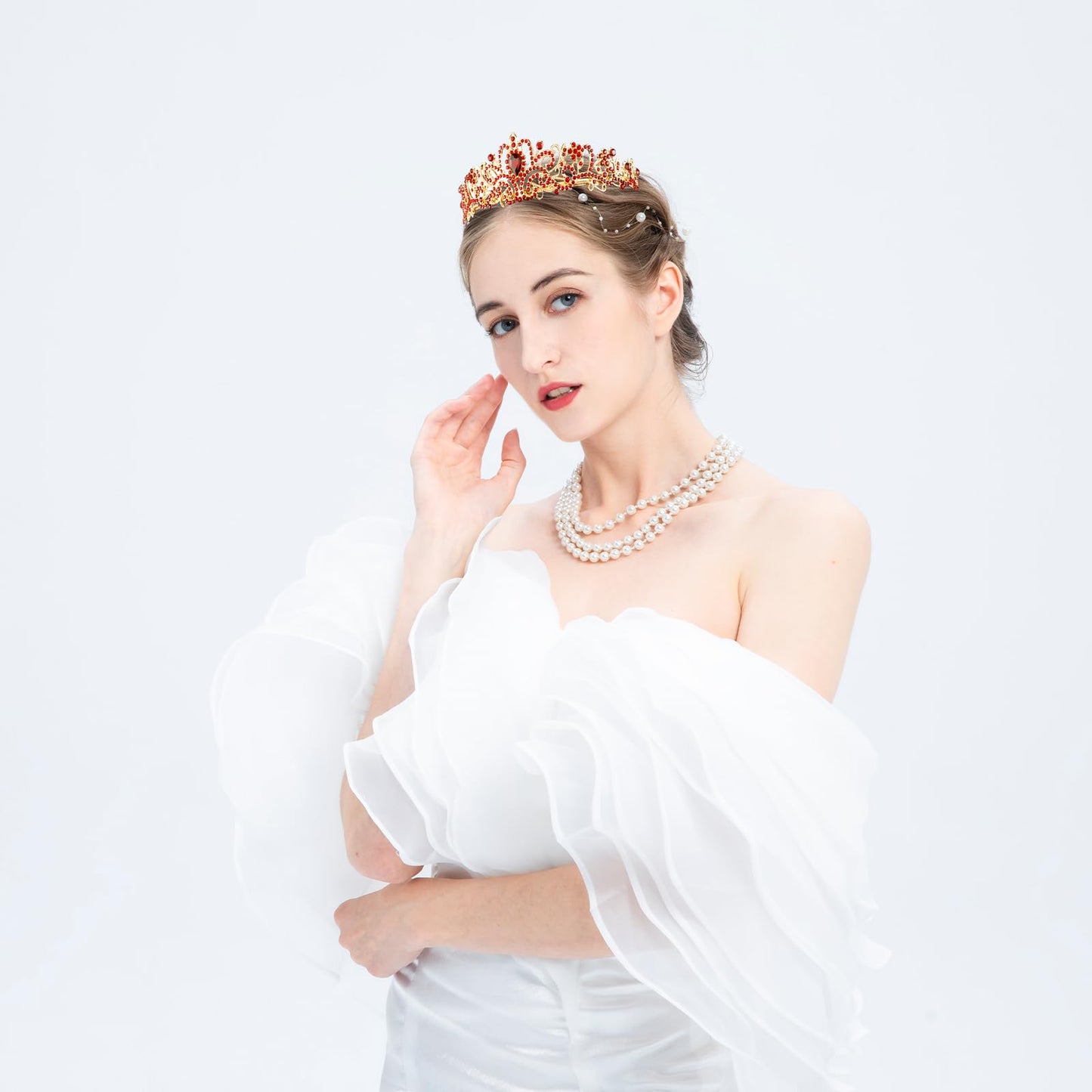 COCIDE Tiara Crystal Crowns Princess Rhinestone Crown with Combs Bride Headbands Bridal Wedding Prom Birthday Party Hair Accessories Jewelry for Women Girls (Silver)