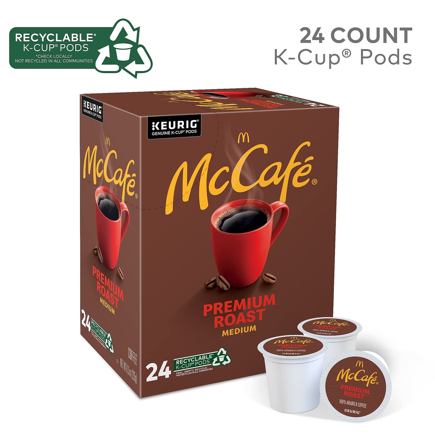 McCafe Premium Medium Roast K-Cup Coffee Pods, Premium Roast, 84 Count