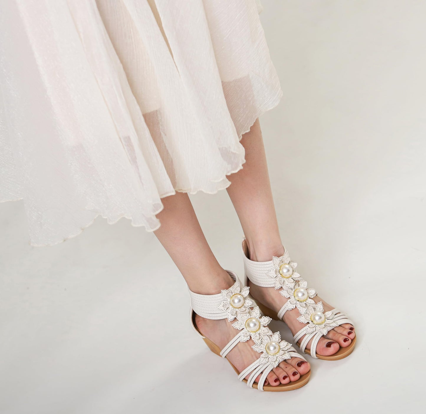 Keilsandalen für Damen, elegant, lässig, für den Sommer, süß, bequem, mit Keilabsatz, Strandsandale