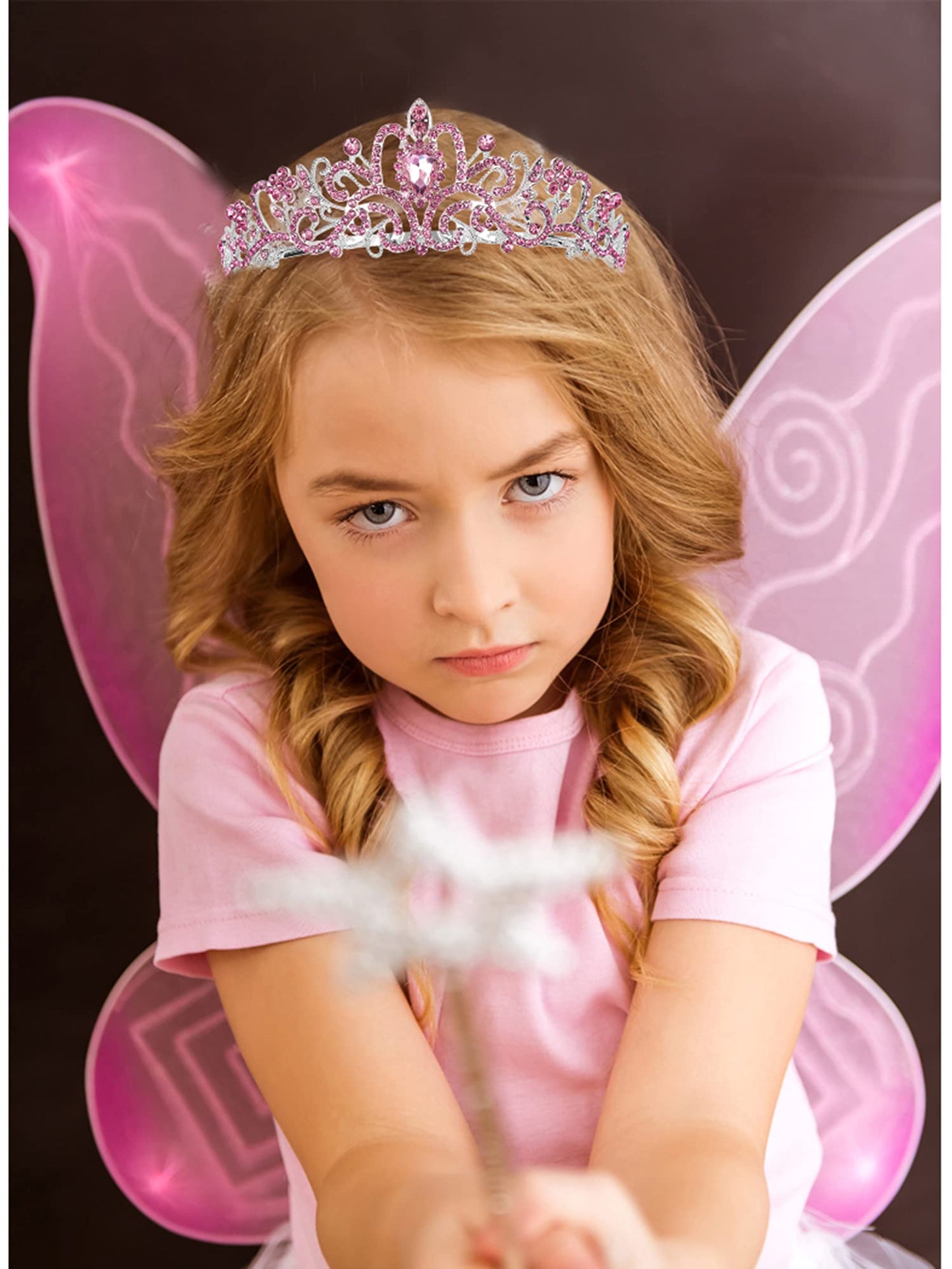 COCIDE Tiara Crystal Crowns Princess Rhinestone Crown with Combs Bride Headbands Bridal Wedding Prom Birthday Party Hair Accessories Jewelry for Women Girls (Silver)
