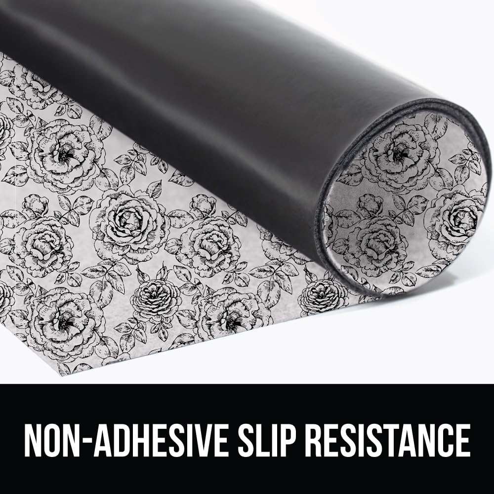 Gorilla Grip LeakGuard, nicht klebende Unterspülmatte für Küchenschränke, 24 x 40, wasserdichte, schnell trocknende Regaleinlage, langlebige, saugfähige Filzmatten für Badezimmerwaschbecken, Schränke, Kommoden, Damast, Taupe-Creme