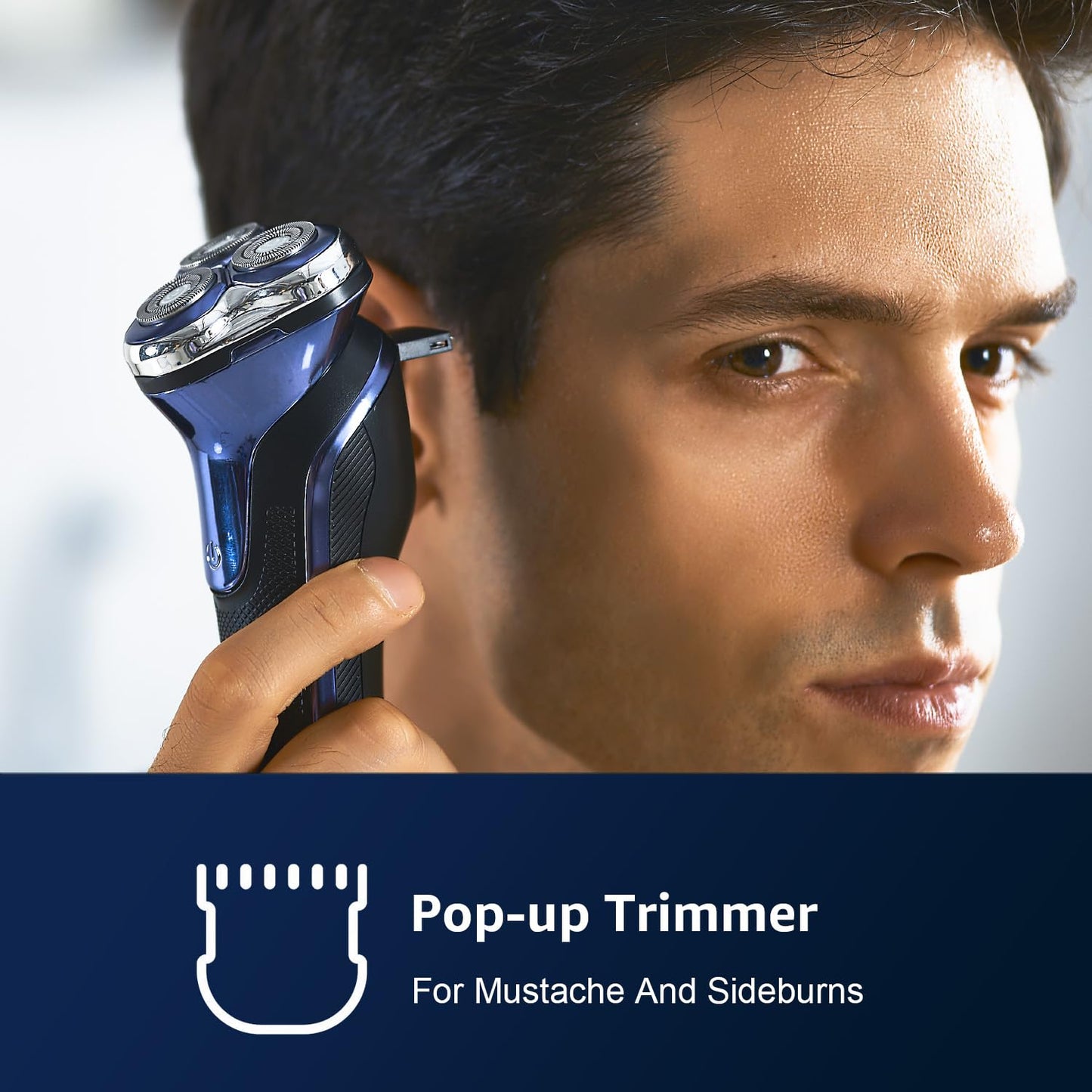 Rechargeable Electric Razor for Men: IPX6 Waterproof Shaver - 1.5H Fast Charge, 4D Flex Precision Blades with Pop-Up Trimmer - Gentle on Sensitive Skin, Perfect for Travel