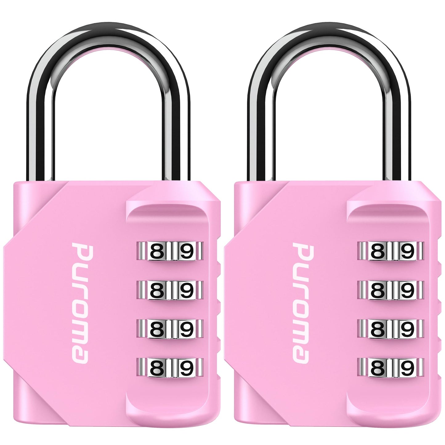Puroma 4er-Pack Kombinationsschloss, 4-stelliges Spindschloss, wasserdichtes Vorhängeschloss für den Außenbereich, für Schul-, Fitnessstudio-Spind, Sport-Spind, Zaun, Werkzeugkasten, Tor, Koffer, Haspenaufbewahrung (grün)