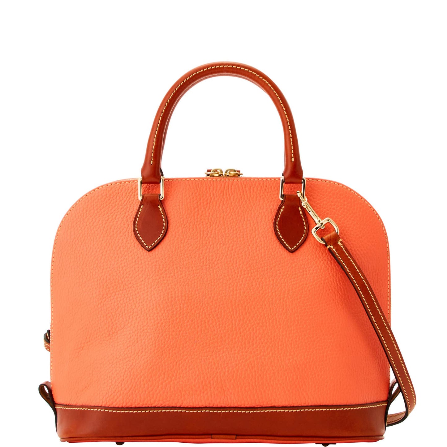 Dooney & Bourke Women's Zip Zip Satchel in Pebble Grain Leather, Large Handbag with Adjustable & Detachable Shoulder Strap
