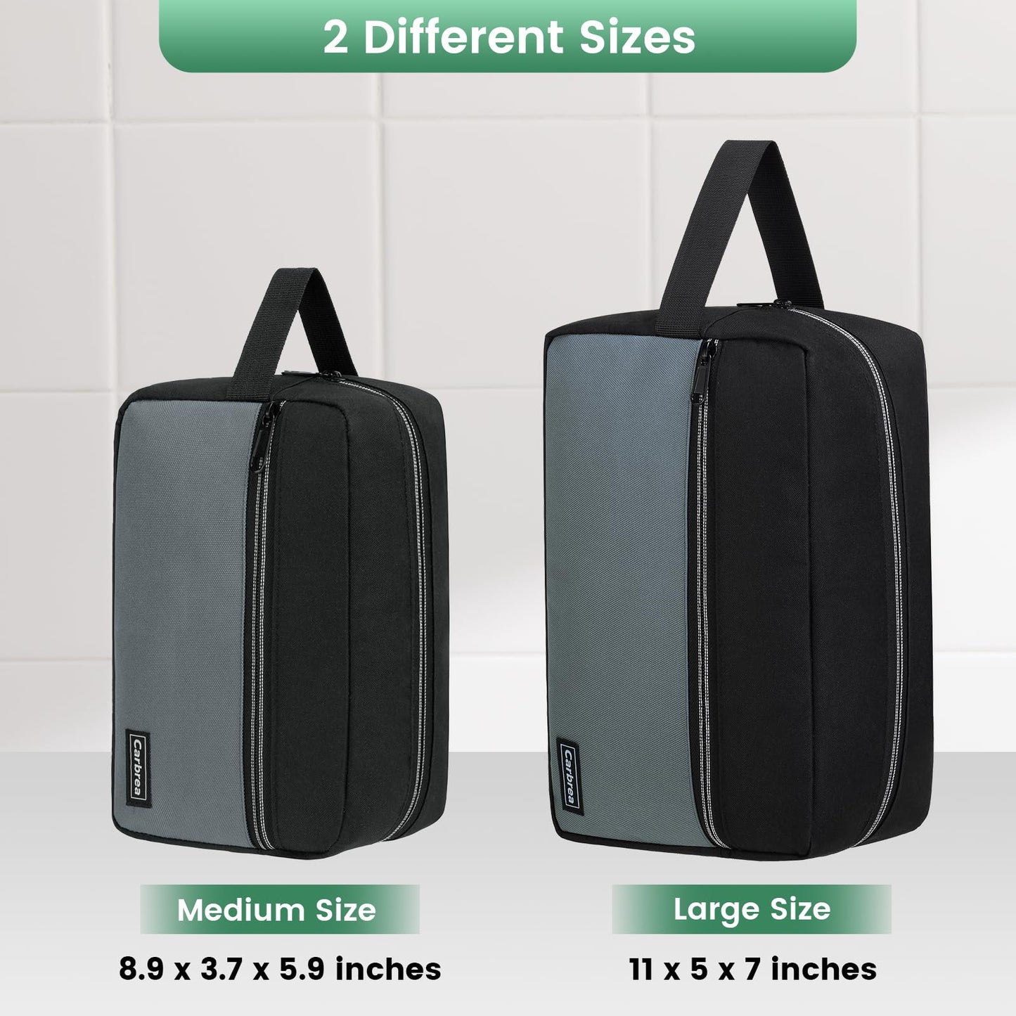 Reise-Kulturtasche – Kleine Kulturtasche für Männer, Hautpflegetasche, Doop-Kit für Toilettenartikel, Zubehör, Geschenke – Schwarz