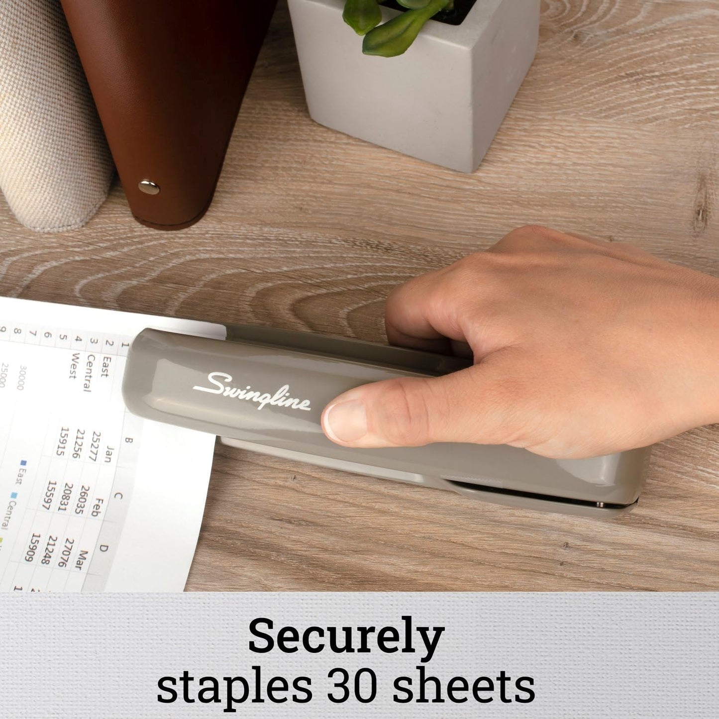 Swingline Stapler, 30 Sheet Capacity, 747 Business Stapler, Jam Free, Metal, Gold Chrome (74721)
