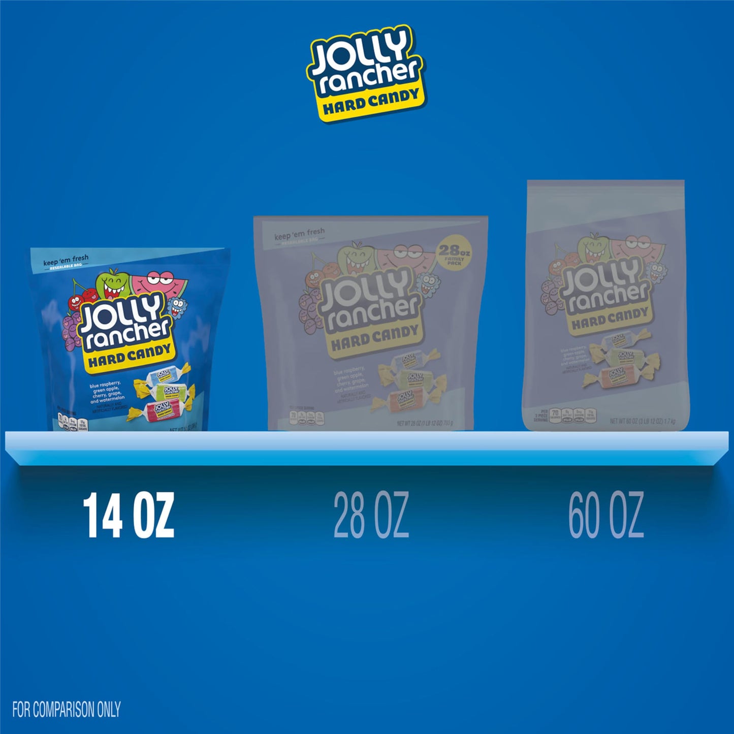 JOLLY RANCHER Assorted Fruit Flavored Hard Candy Bulk Bag, 5 lb