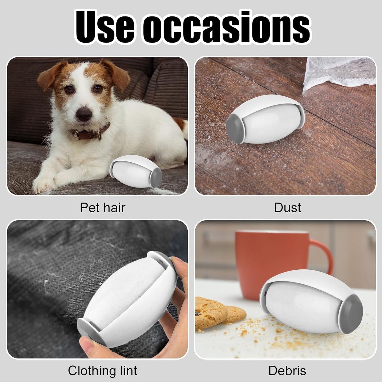 Reusable Washable Lint Roller Ball, Mini Gel Lint Roller Travel Size Travel Portable Lint Roller Extra Sticky for Animal Pet Fur Removal Tool Clothing Sofas Hair Debris Dust (White)