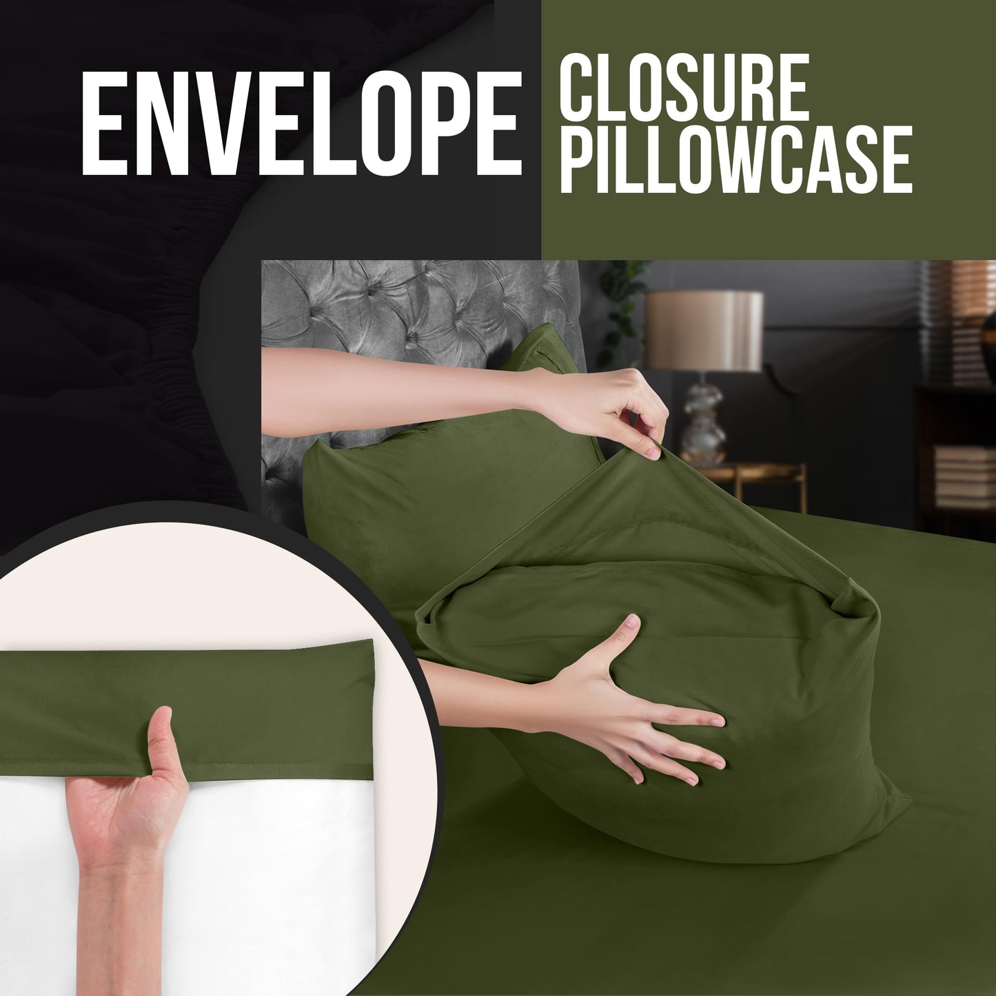 Utopia Bedding Pillow Cases - Envelope Closure - Soft Brushed Microfiber Fabric - Shrinkage and Fade Resistant Pillow