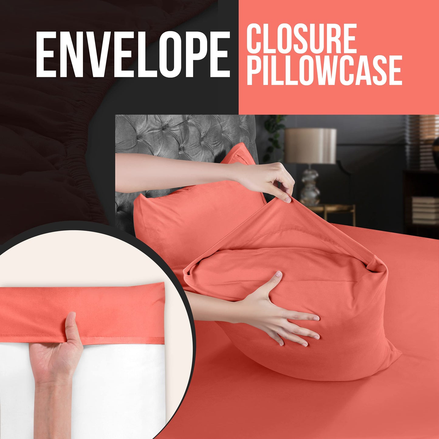 Utopia Bedding Pillow Cases - Envelope Closure - Soft Brushed Microfiber Fabric - Shrinkage and Fade Resistant Pillow