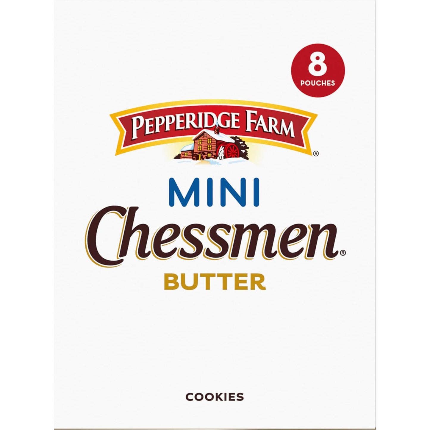 Pepperidge Farm Chessmen Minis Butter Cookies, 8 Snack Packs, 2.25-oz. Each (Pack of 8)