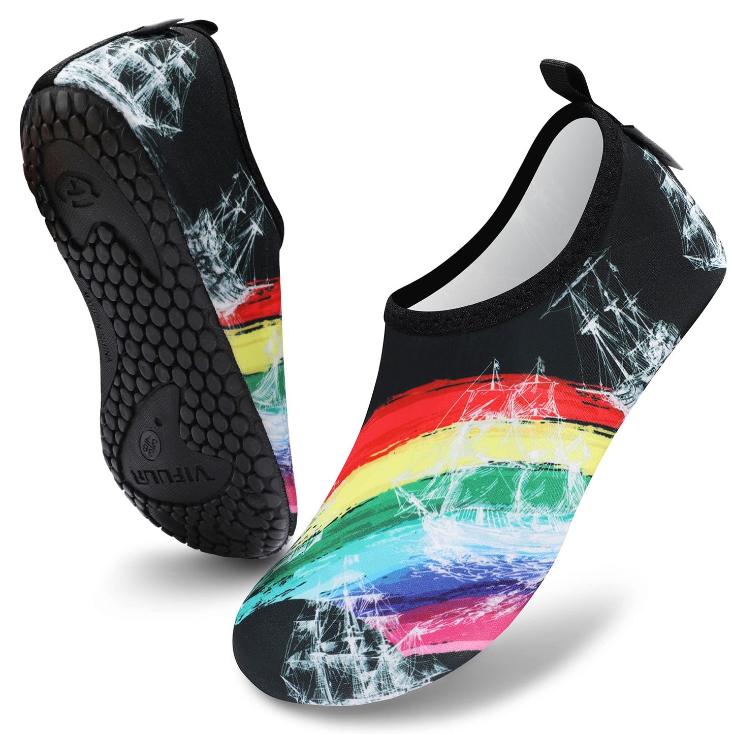Chaussures de sports nautiques VIFUUR, chaussettes de yoga aquatiques à séchage rapide, pieds nus, à enfiler pour hommes et femmes