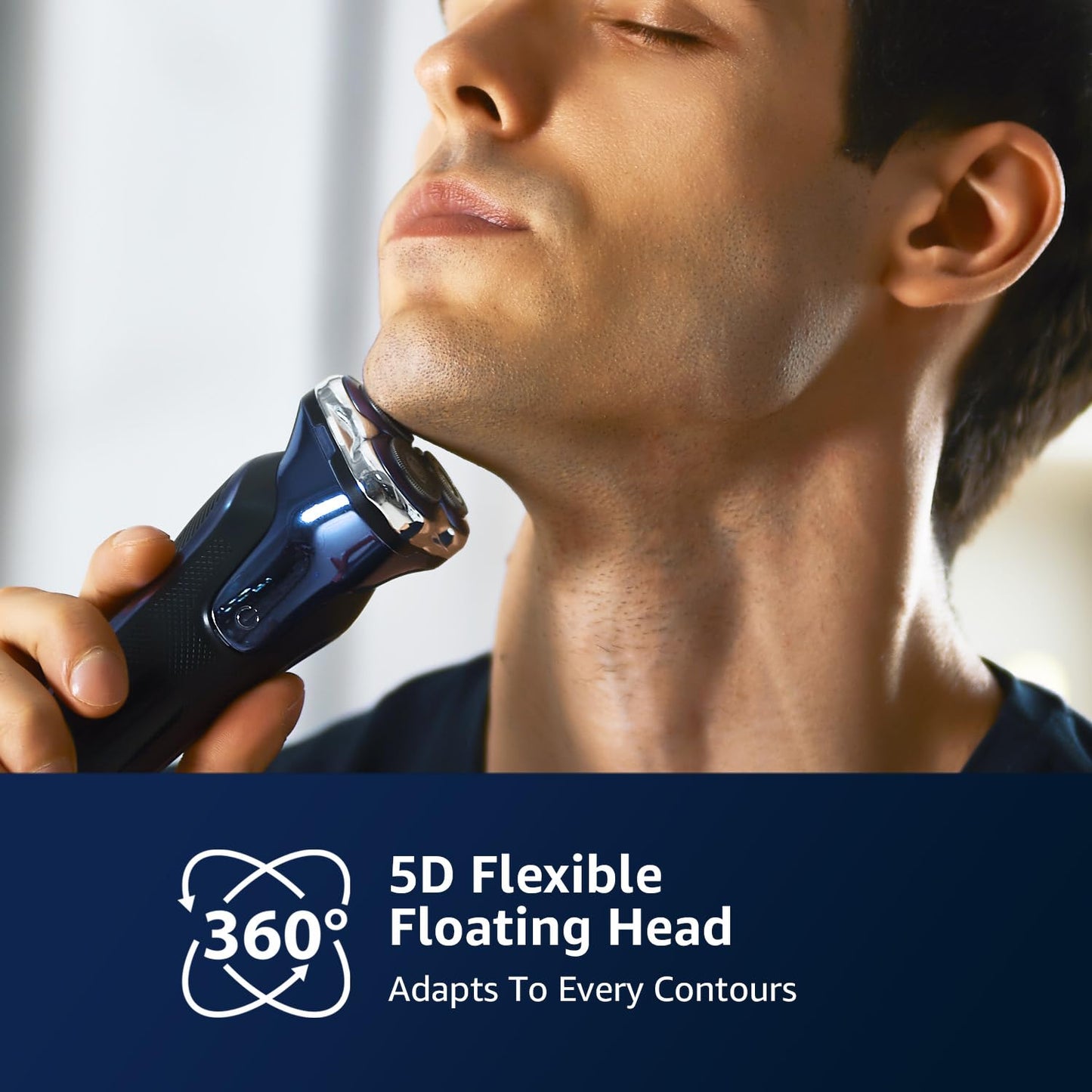 Rechargeable Electric Razor for Men: IPX6 Waterproof Shaver - 1.5H Fast Charge, 4D Flex Precision Blades with Pop-Up Trimmer - Gentle on Sensitive Skin, Perfect for Travel