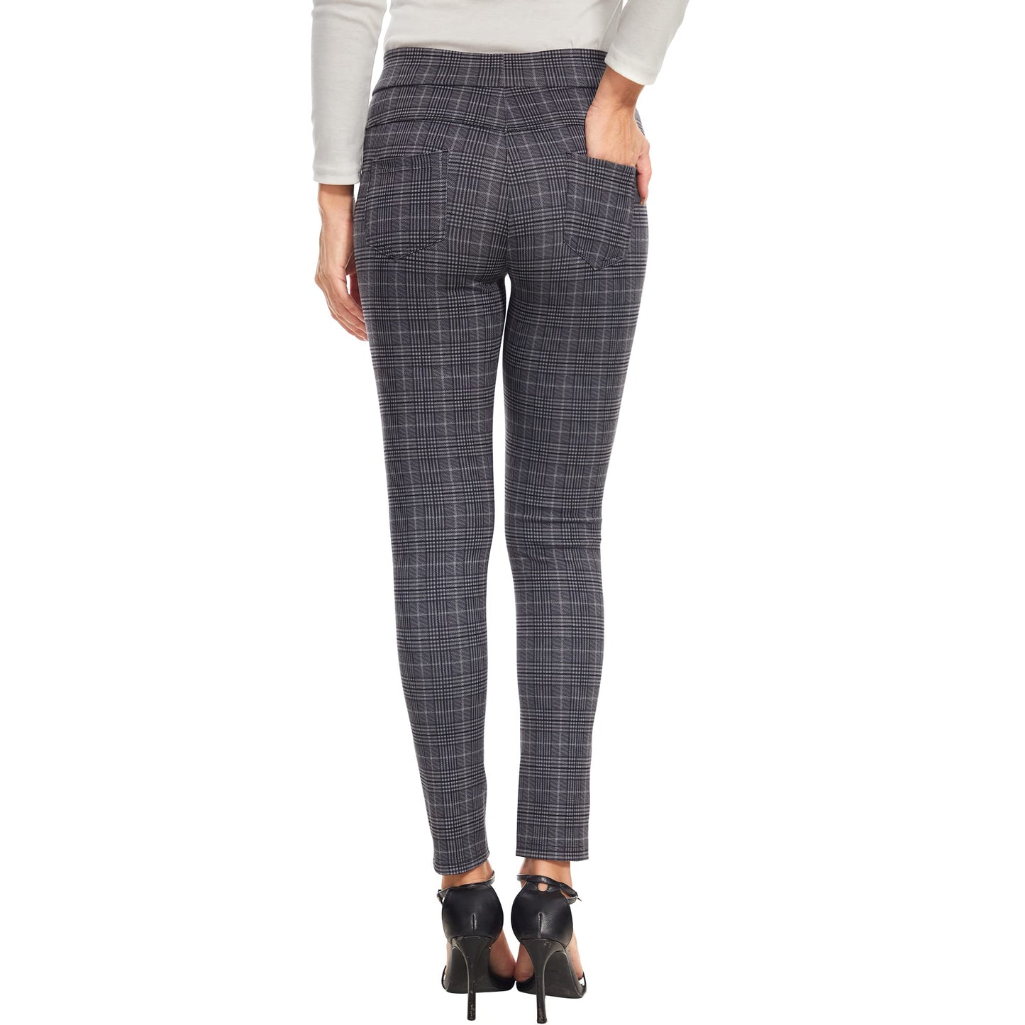 Pantalon habillé Ginasy pour femme, pantalon d'affaires décontracté, extensible, à enfiler, pour le travail, le bureau, leggings habillés, pantalon skinny avec poches