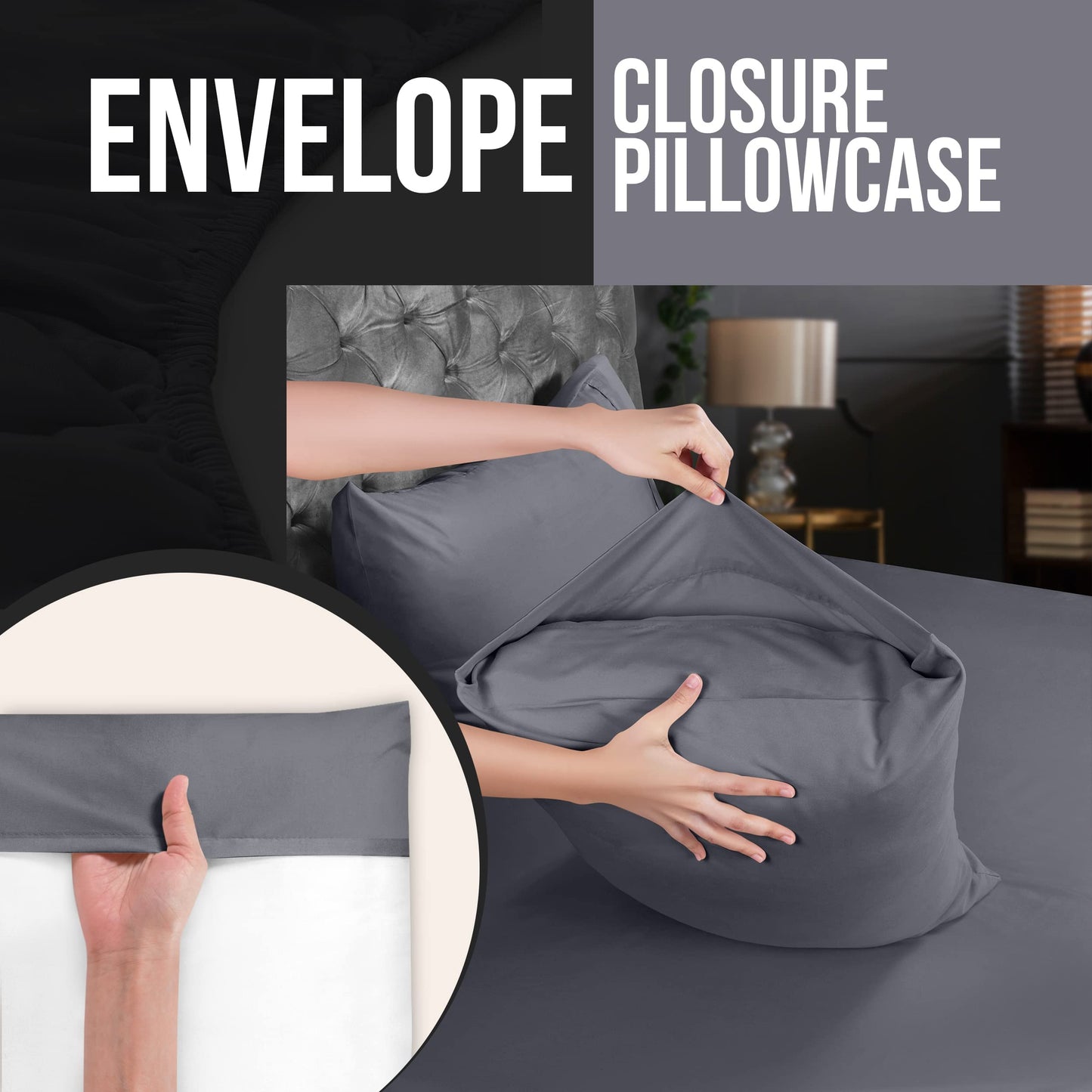Utopia Bedding Pillow Cases - Envelope Closure - Soft Brushed Microfiber Fabric - Shrinkage and Fade Resistant Pillow