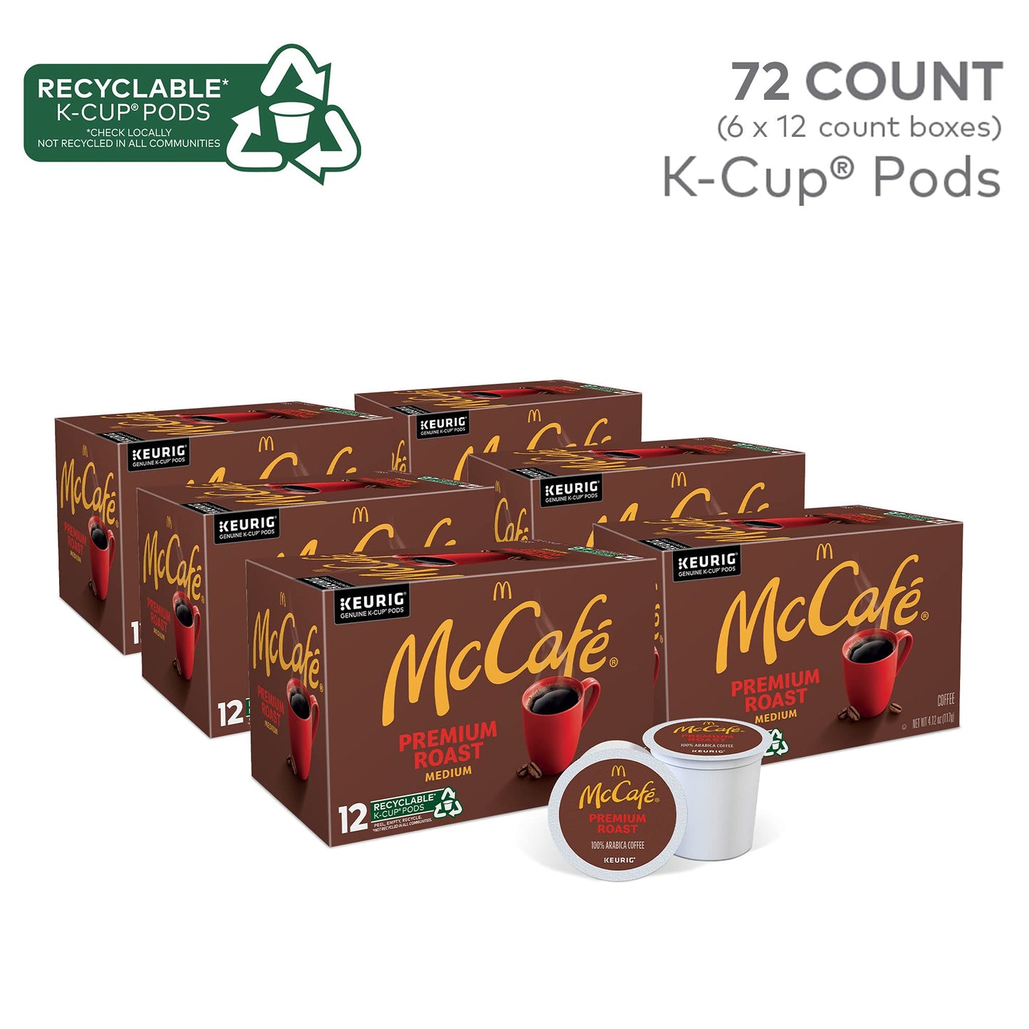 McCafe Premium Medium Roast K-Cup Coffee Pods, Premium Roast, 84 Count