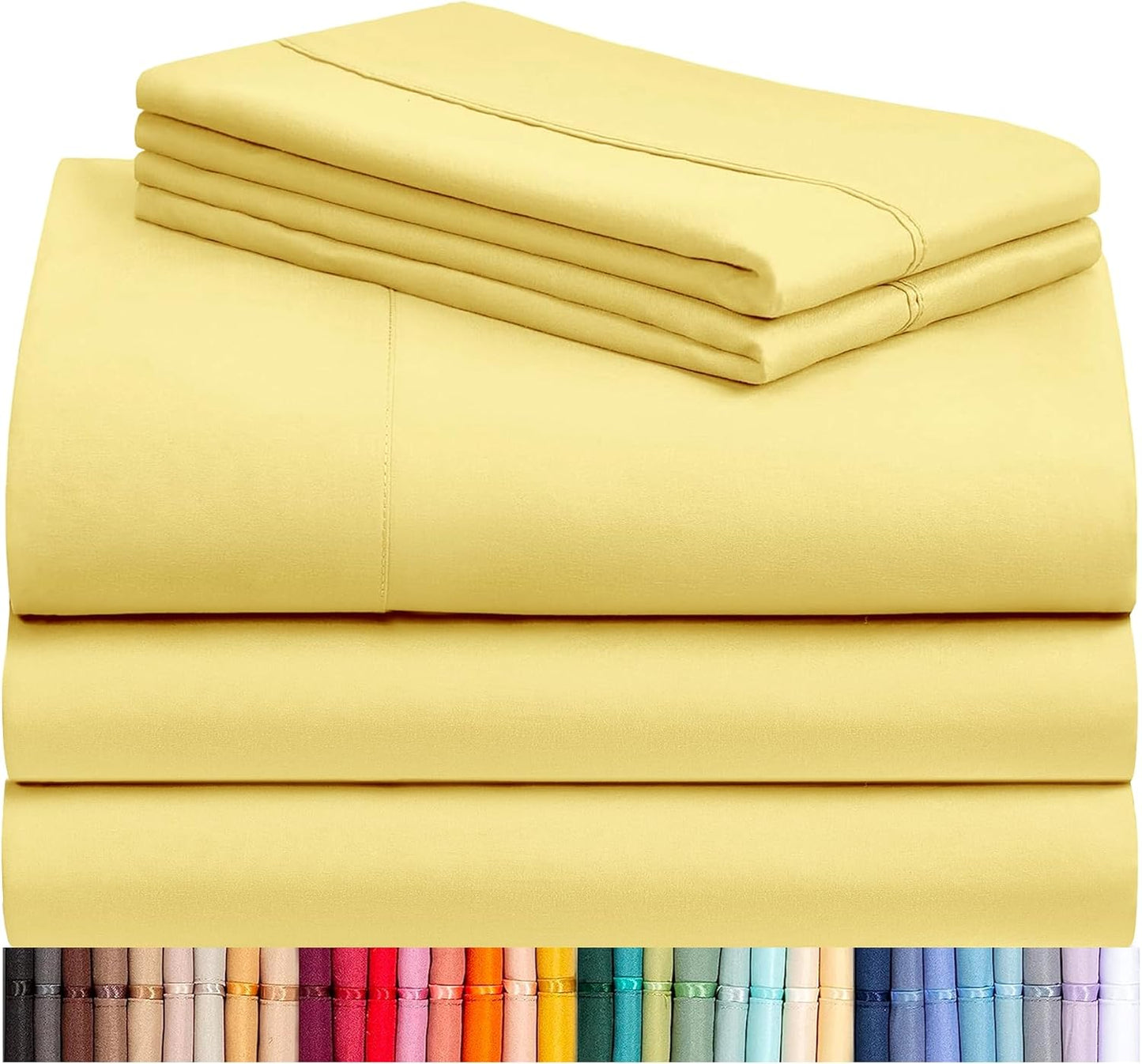 LClub Luxury 4-Piece Cooling Microfiber Sheet Set