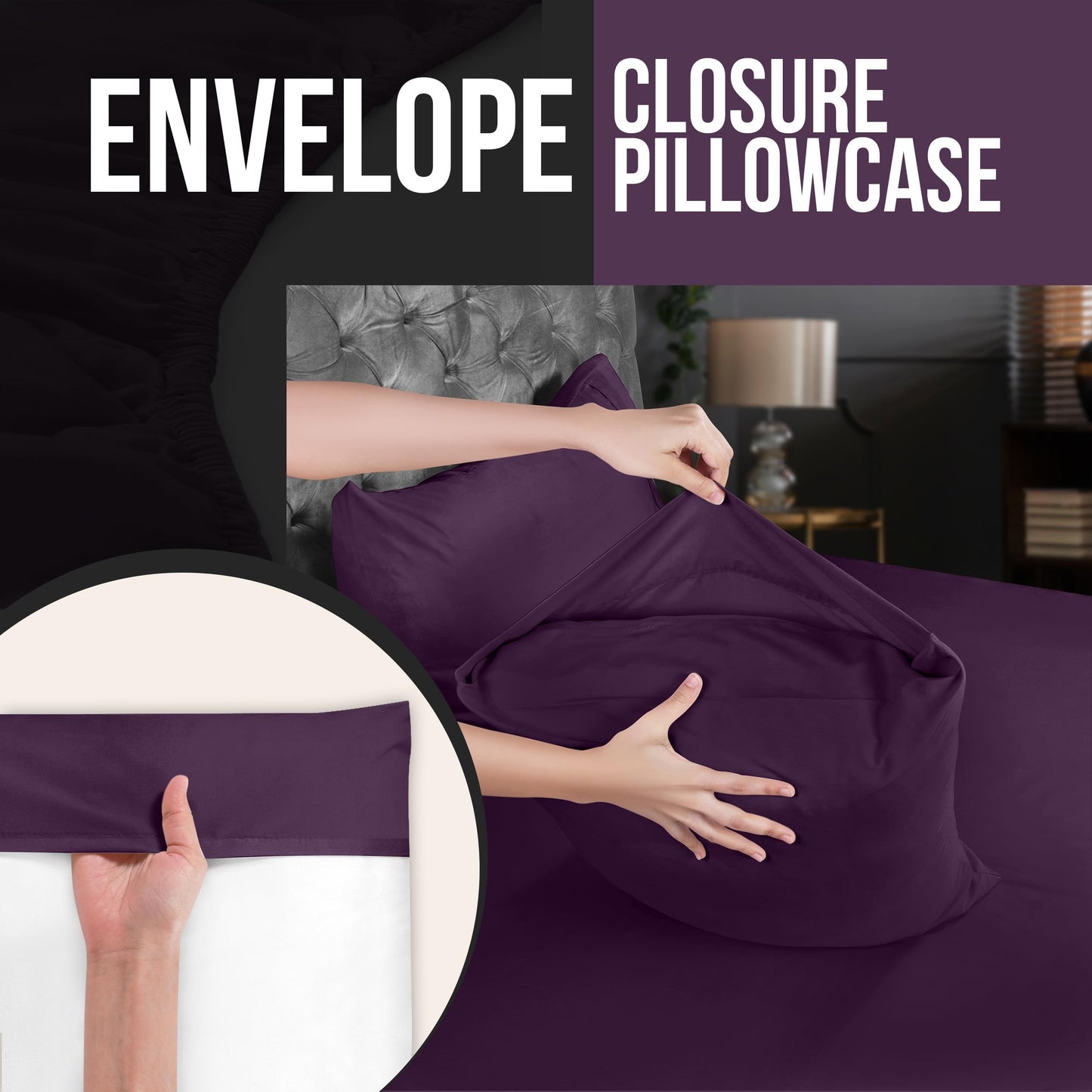 Utopia Bedding Pillow Cases - Envelope Closure - Soft Brushed Microfiber Fabric - Shrinkage and Fade Resistant Pillow