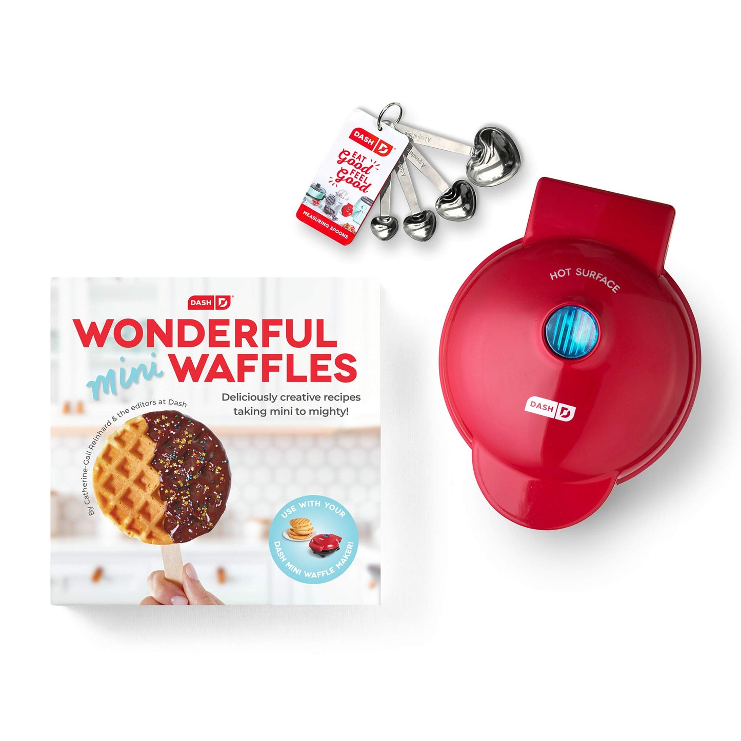 DASH Mini Maker for Individual Waffles, Hash Browns, Keto Chaffles with Easy to Clean, Non-Stick Surfaces, 4 Inch, White Pineapple