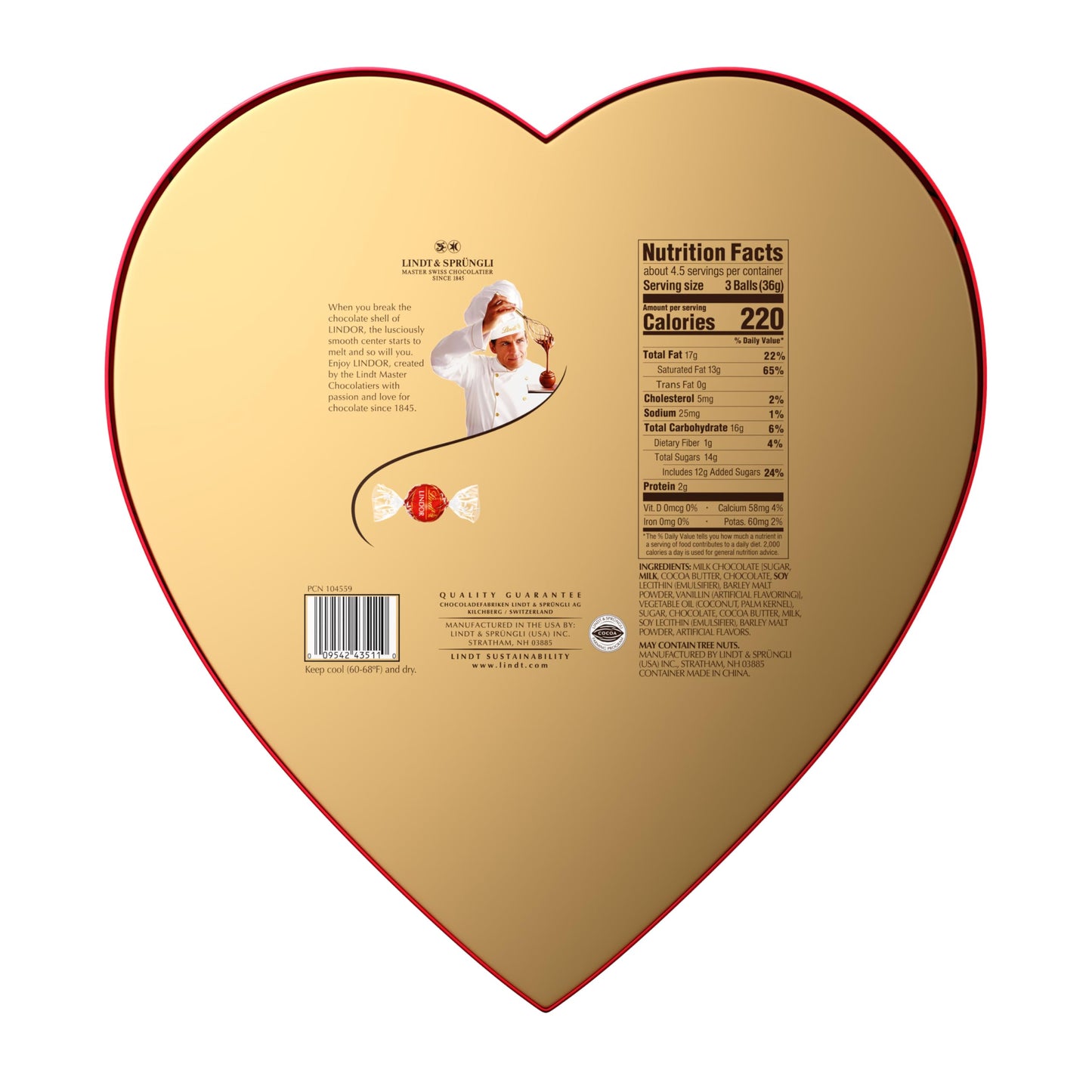 Lindt LINDOR Milk Chocolate Candy Truffles, Milk Chocolate with Smooth, Melting Truffle Center, 25.4 oz., 60 Count