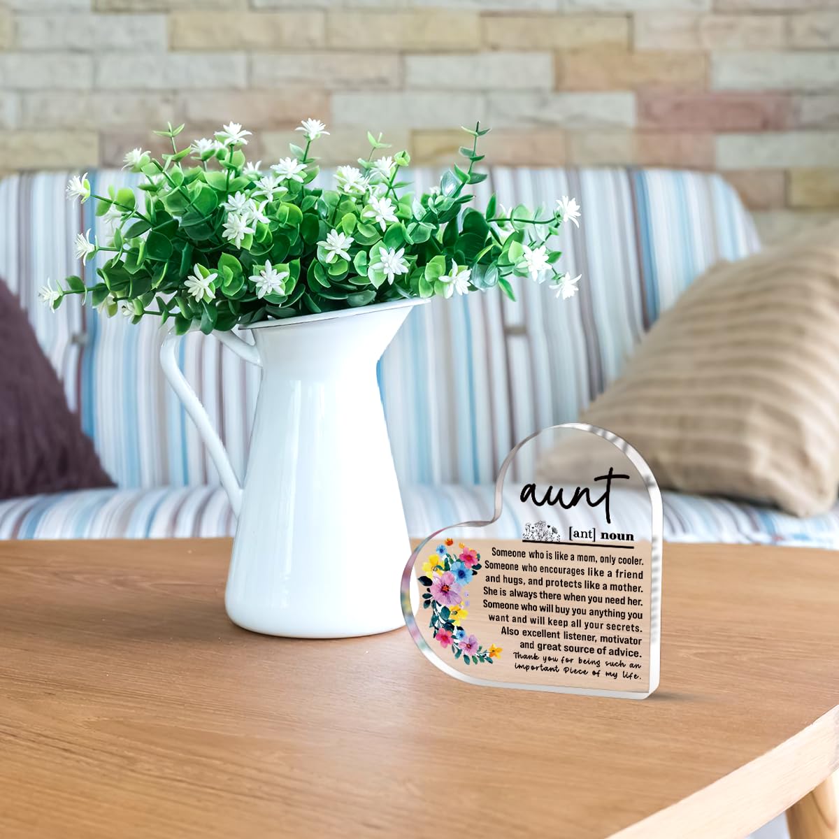 A heartfelt thank-you gift that says it all—beautifully printed on a clear 4.7 x 4.3 inch acrylic sign. Stylish, lightweight, and ready to display on any desk, shelf, or tabletop. Each piece is gift-ready and designed to leave a lasting impression.