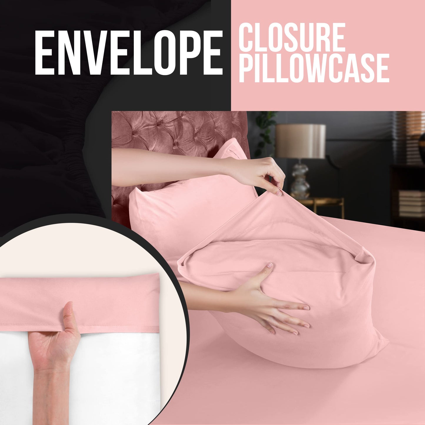 Utopia Bedding Pillow Cases - Envelope Closure - Soft Brushed Microfiber Fabric - Shrinkage and Fade Resistant Pillow