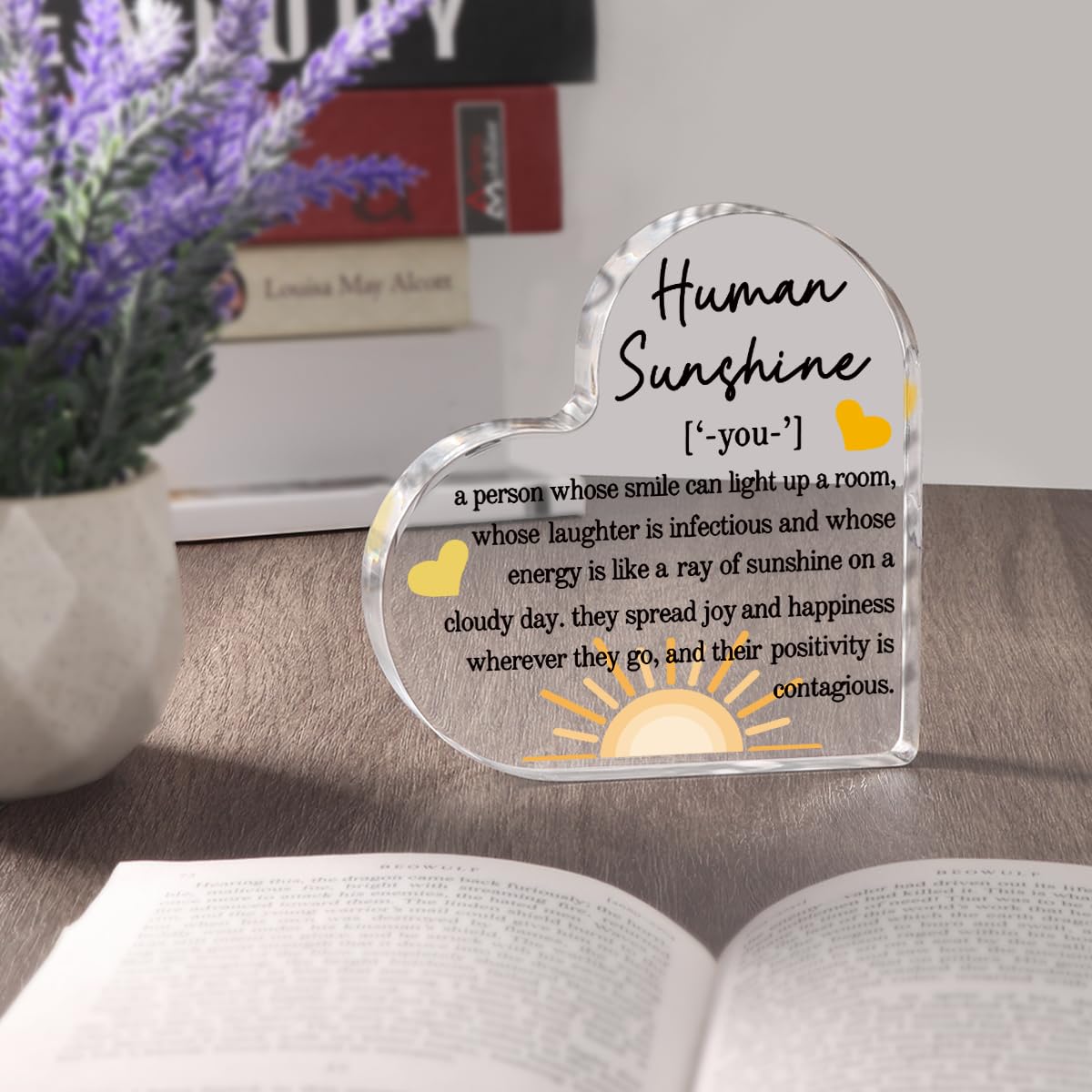 A heartfelt thank-you gift that says it all—beautifully printed on a clear 4.7 x 4.3 inch acrylic sign. Stylish, lightweight, and ready to display on any desk, shelf, or tabletop. Each piece is gift-ready and designed to leave a lasting impression.