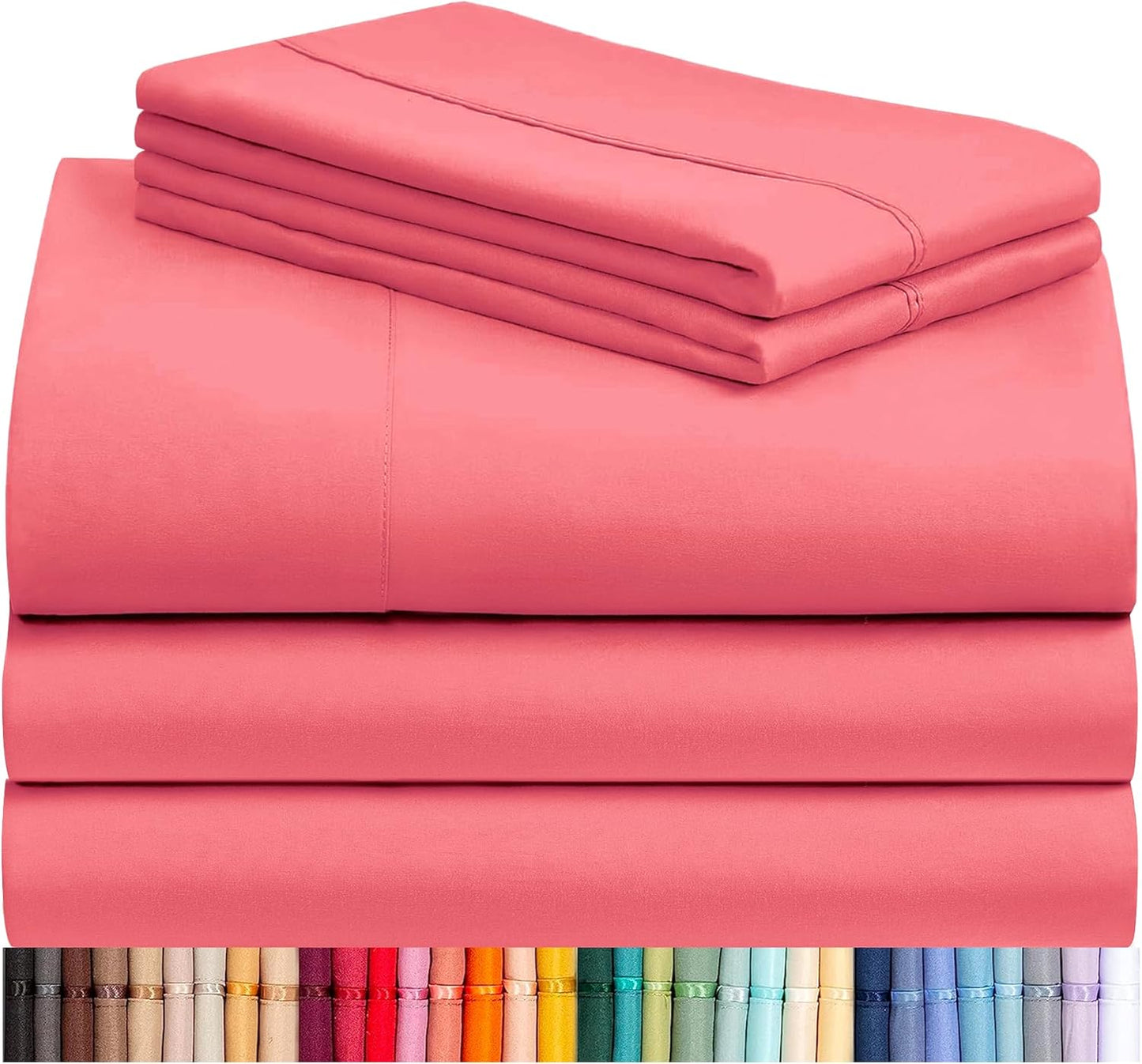 LClub Luxury 4-Piece Cooling Microfiber Sheet Set